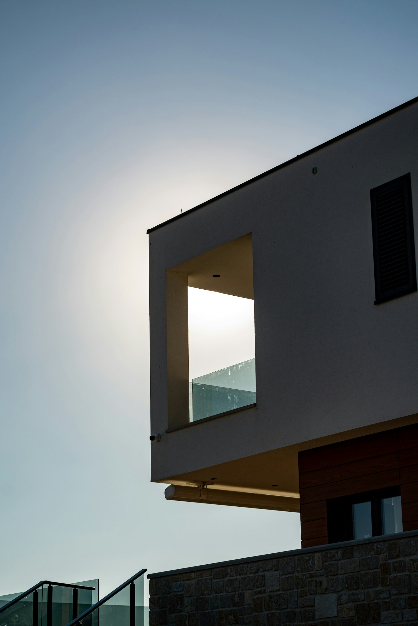Facade of a contemporary apartment building